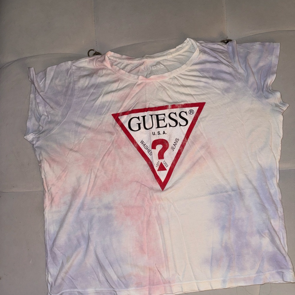 GUESS Cotton Blend Pink Tops for Women